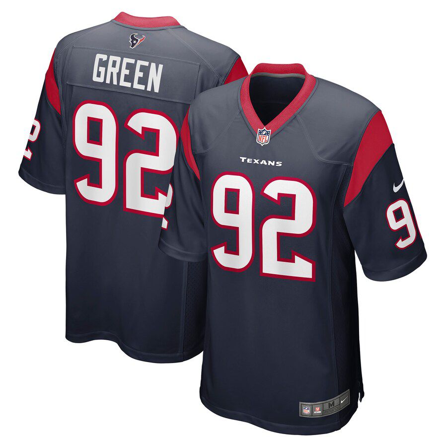 Men Houston Texans #92 Rasheem Green Nike Navy Game Player NFL Jersey
